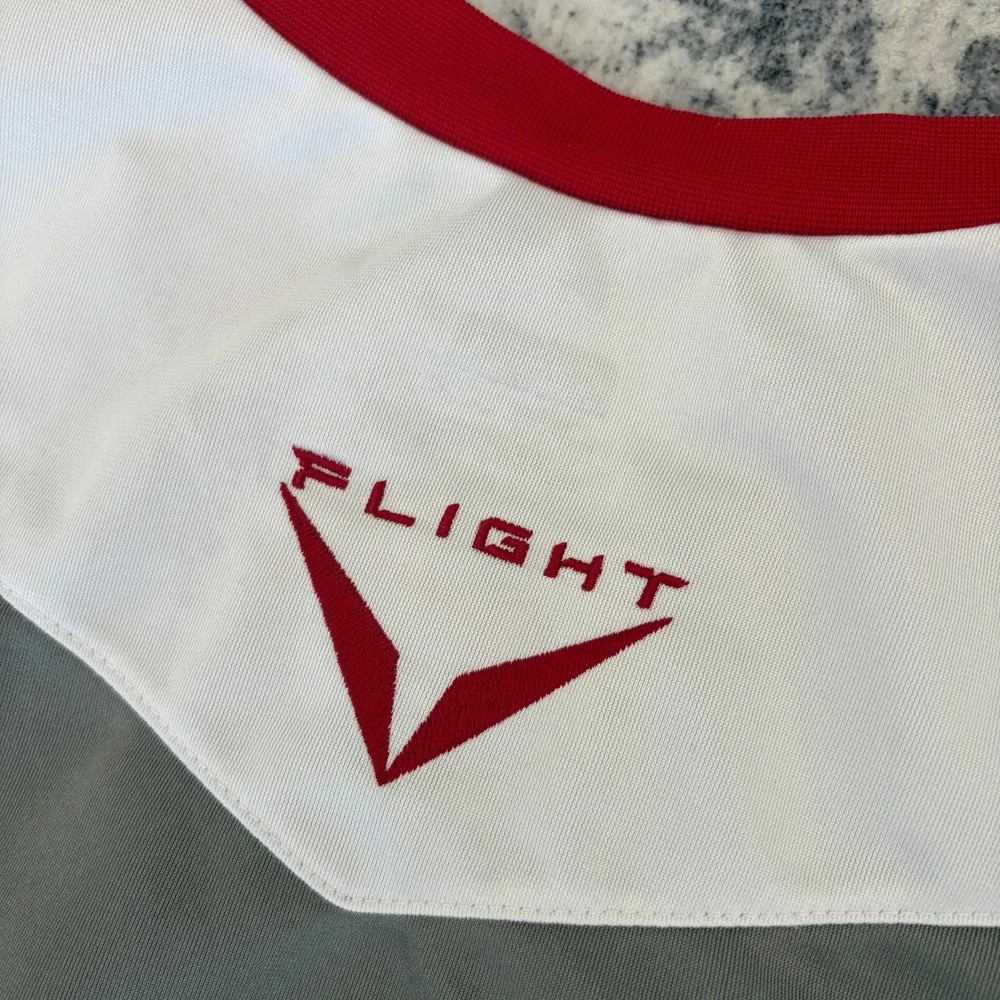 Nike Flight Basketball Jersey Grey Red Tank Top Kids Medium 341383-009